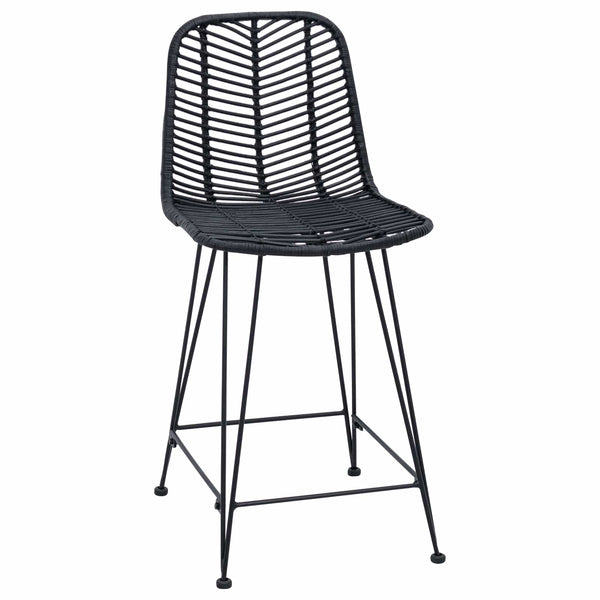 Baarituoli 2 kpl Musta 44,5 x 54,5 x 97,5 cm Roikka ja rauta