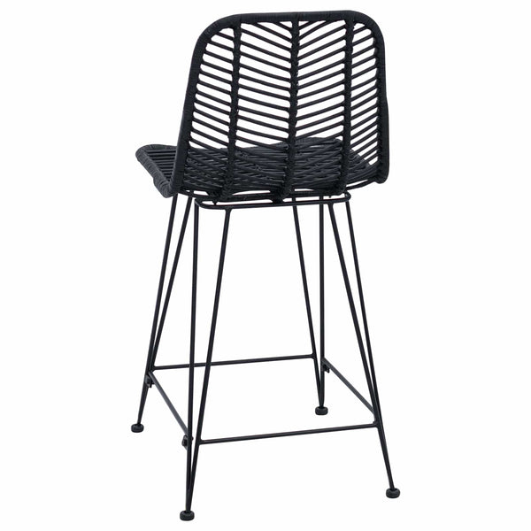 Baarituoli 2 kpl Musta 44,5 x 54,5 x 97,5 cm Roikka ja rauta
