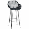 Baarituoli 2 kpl Musta 55 x 52 x 105 cm Roikka ja rauta