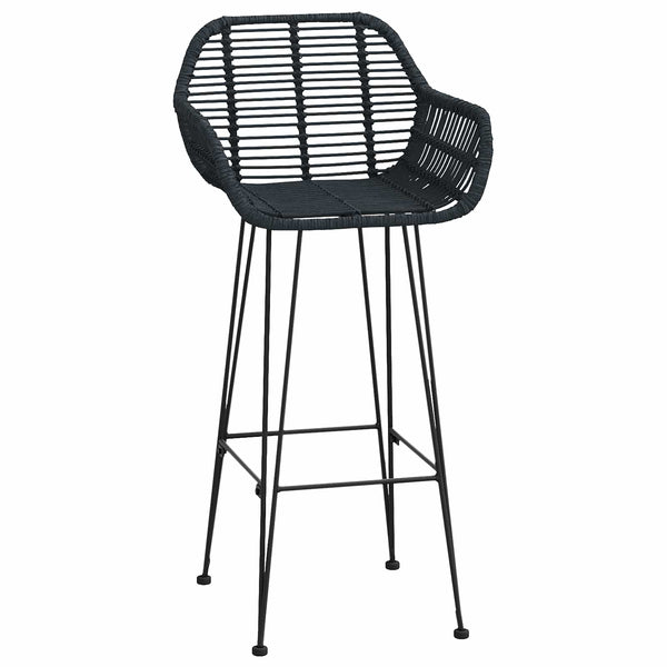 Baarituoli 2 kpl Musta 55 x 52 x 105 cm Roikka ja rauta
