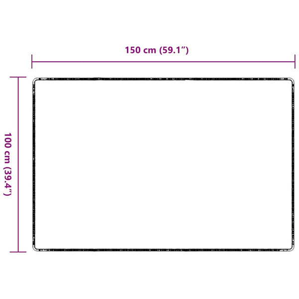 Mattohallinta Tumma harmaa 100 x 150 cm 100% polypropeeni