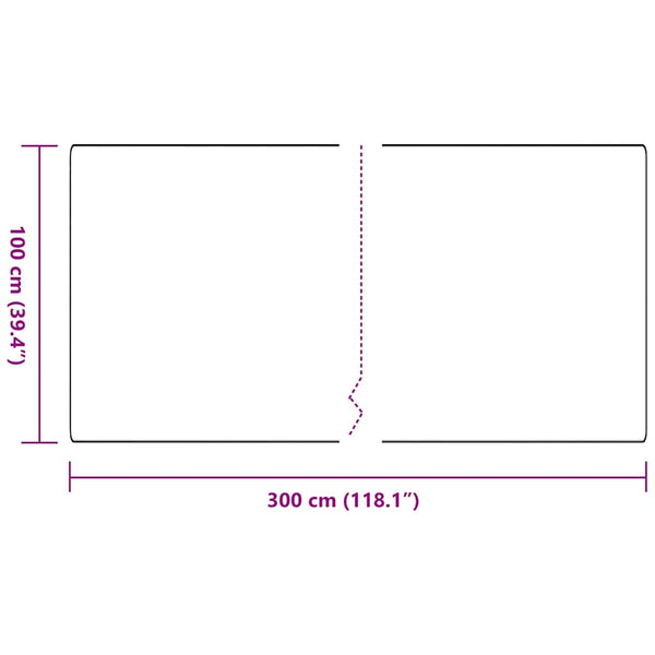 Mattohallinta Vaaleanharmaa 100 x 300 cm 100% polypropeeni