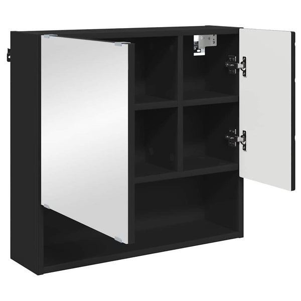Kylpyhuonekalustesetti 3 kpl Musta 61 x 35 x 64 cm