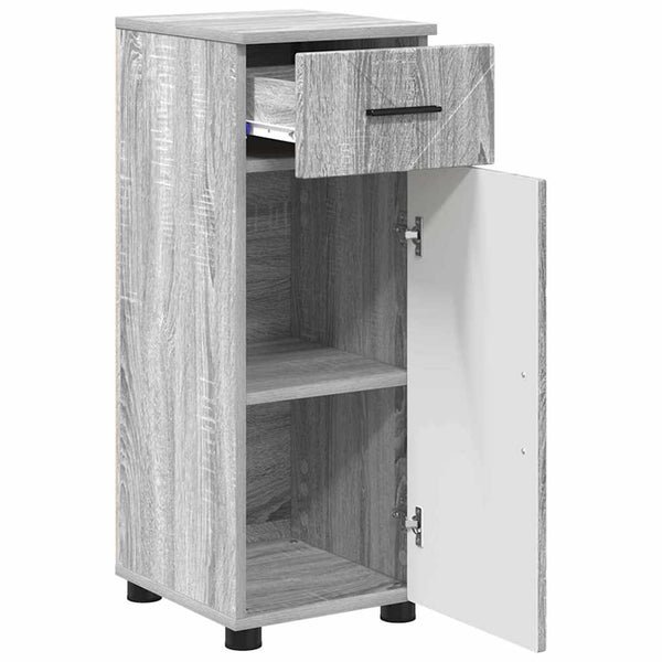 Kylpyhuonekalustesetti 3 kpl Harmaa Sonoma 61 x 35 x 64 cm