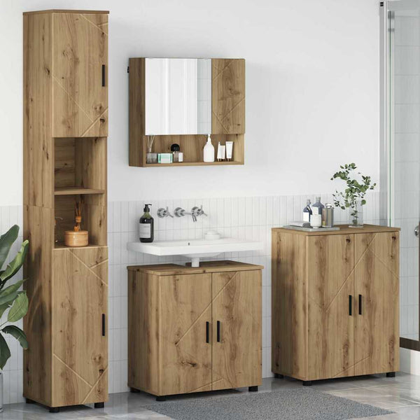 Kylpyhuonekalustesetti 4 kpl Artisan tammi 61 x 35 x 64 cm
