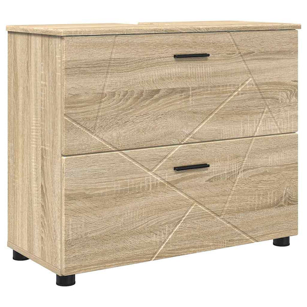Kylpyhuonekalustesetti 5 kpl Sonoman tammi 35 x 30 x 192 cm