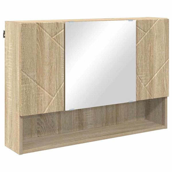 Kylpyhuonekalustesetti 5 kpl Sonoman tammi 35 x 30 x 192 cm