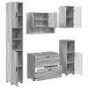 Kylpyhuonekalustesetti 5 kpl Harmaa Sonoma 35 x 30 x 192 cm