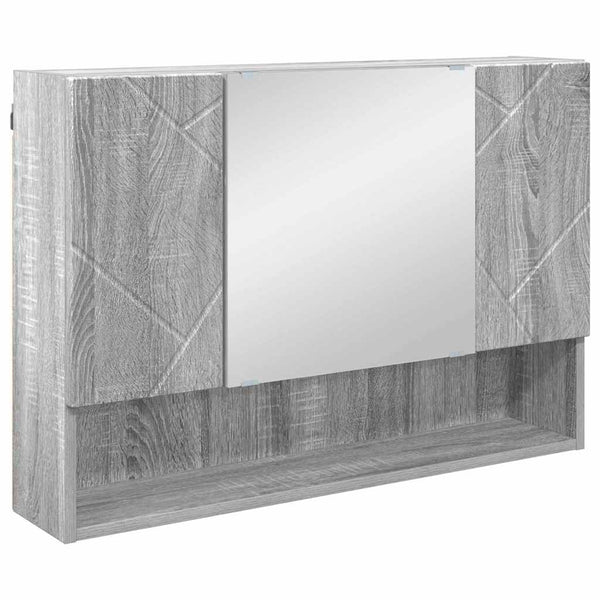Kylpyhuonekalustesetti 5 kpl Harmaa Sonoma 35 x 30 x 192 cm