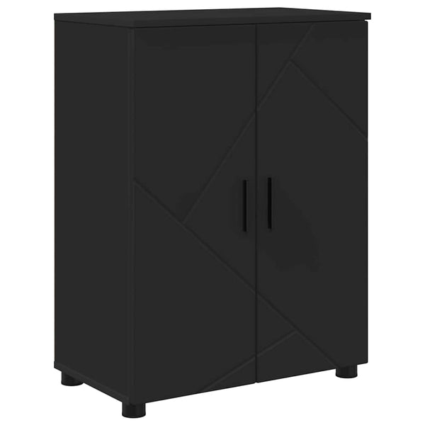 Kylpyhuonekalustesetti 4 kpl Musta 35 x 30 x 192 cm