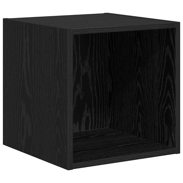 TV-tasosetti 4 pcs Musta tammi Seinäkiinnitettävä. Tekninen puu