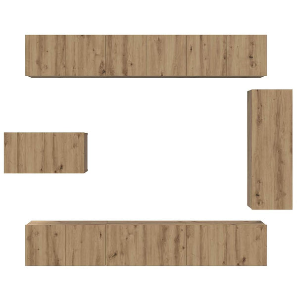 TV-tasosetti 8 pcs artesaani tammi Tekninen puu
