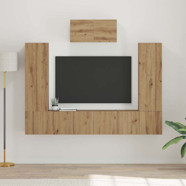 TV-tasosetti 7 kpl Artisan tammi Tekninen puu