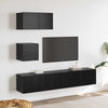 Seinä TV Kaappi 4 pcs Musta tammi 80 x 30 x 30.5 cm