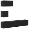 Seinä TV Kaappi 4 pcs Musta tammi 80 x 30 x 30.5 cm