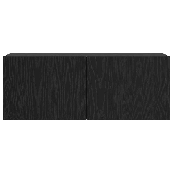 Seinä TV Kaappi 4 pcs Musta tammi 80 x 30 x 30.5 cm