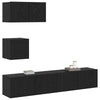 Seinä TV Kaappi 4 pcs Musta tammi 80 x 30 x 30.5 cm