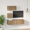 Artesaani tammi TV-tasosetti 4 pcs Tekninen puu
