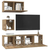 Artesaani tammi TV-tasosetti 4 pcs Tekninen puu