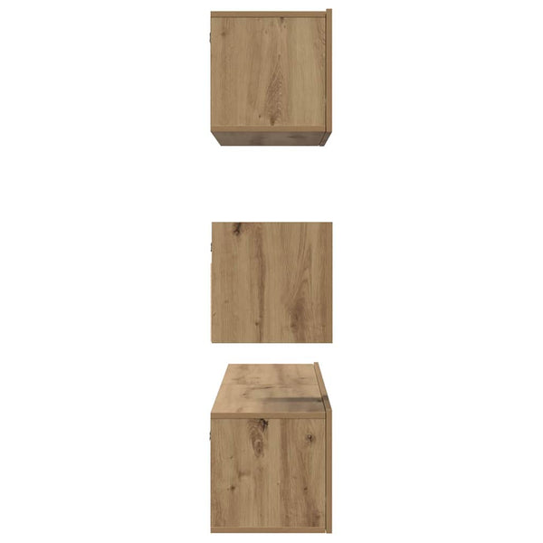 Artesaani tammi TV-tasosetti 4 pcs Tekninen puu