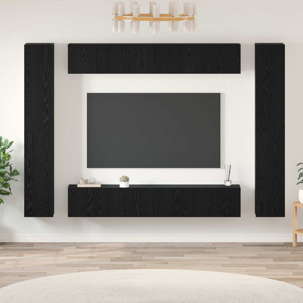 TV-tasosetti 10 pcs Musta tammi. Tekninen puu