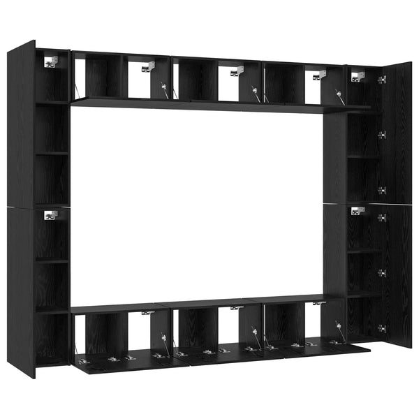 TV-tasosetti 10 pcs Musta tammi. Tekninen puu