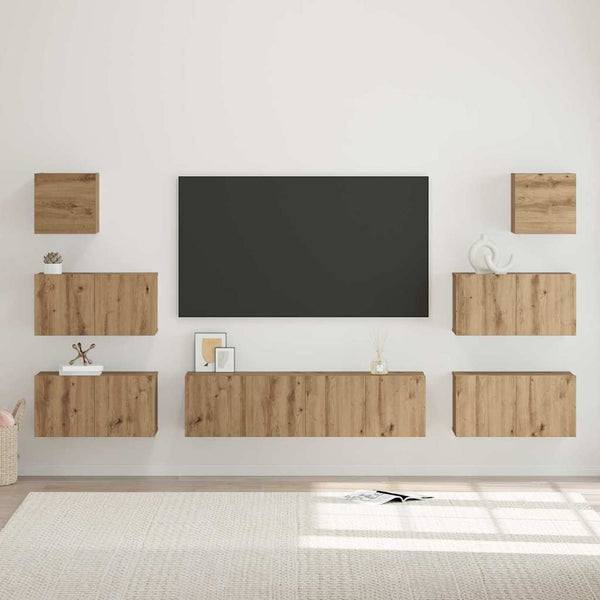 TV-tasosetti 8 kpl Artisan tammi Tekninen puu