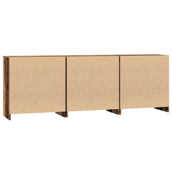 Sivupöytä 3 kpl Vanha puu 70 x 41 x 75 cm Tekninen puu