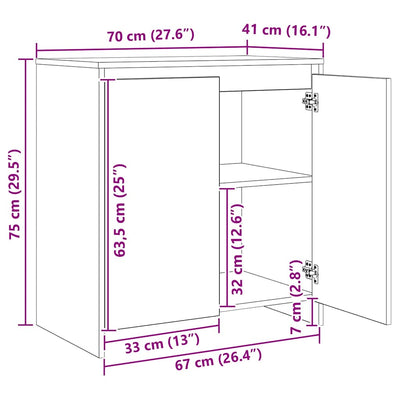 Sivupöydät 3 pcs Vanha puu 70 x 41 x 75 cm Tekninen puu