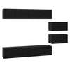 TV-tasosetti 6 pcs Musta tammi. 80 x 30 x 30.5 cm Small