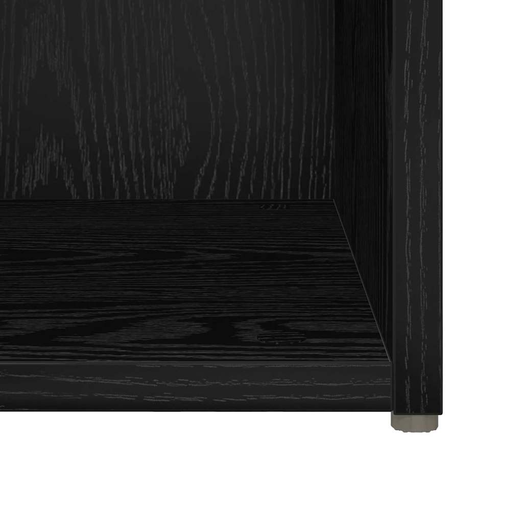 6 pcs Seinäkiinnitettävä TV-tasosetti Musta tammi. Tekninen puu