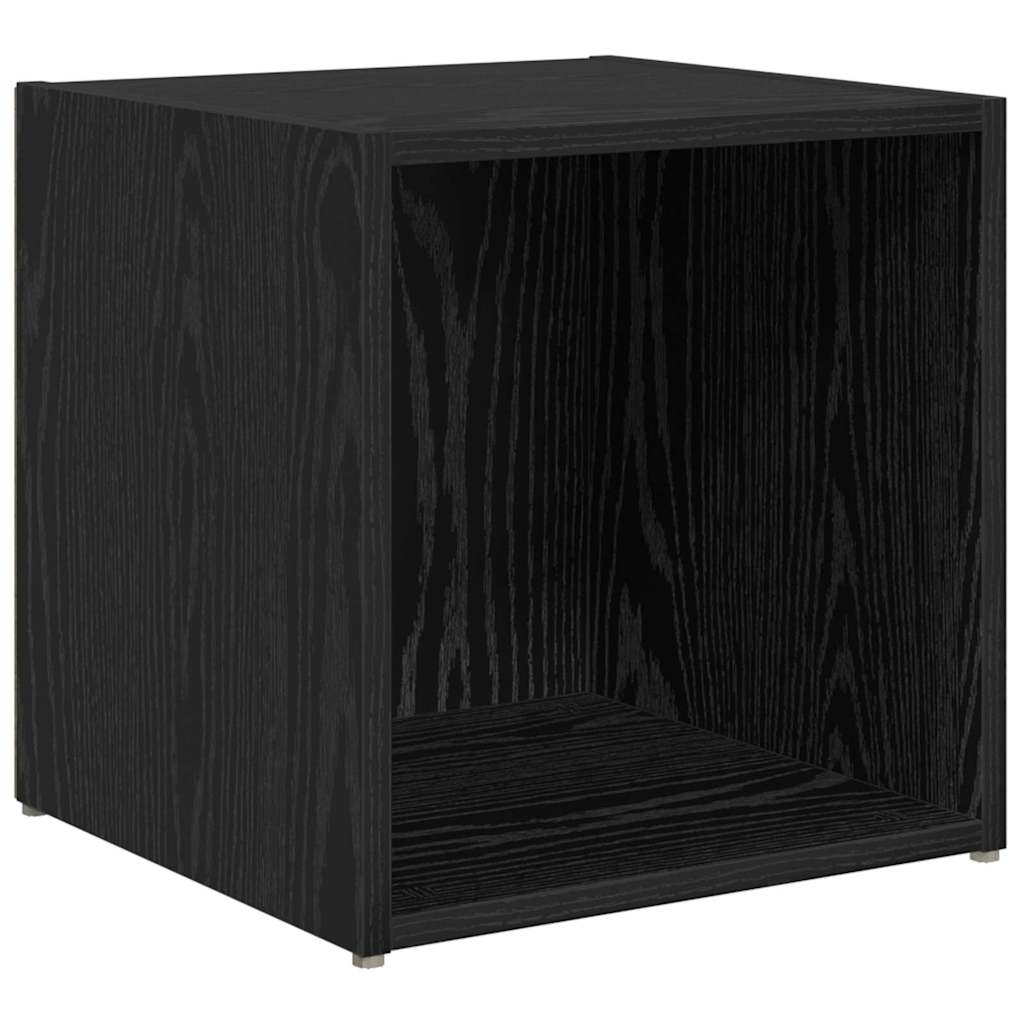 6 pcs Seinäkiinnitettävä TV-tasosetti Musta tammi. Tekninen puu