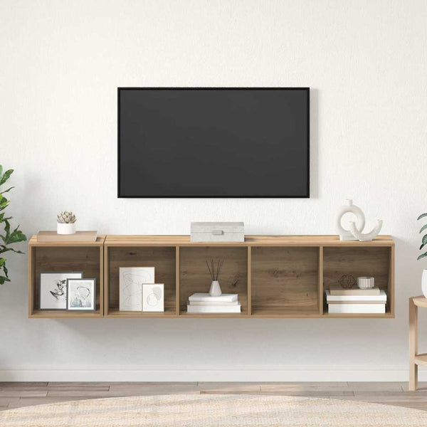 TV-kaapistosetti 2 pcs Artisan tammi Tekninen puu