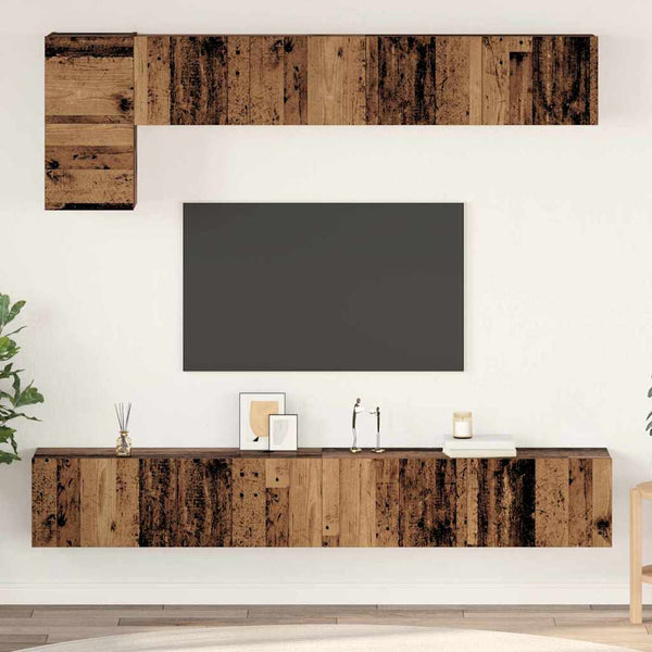 TV-tasosetti 5 osaa Vanha puu 100 x 30 x 30 cm Tekninen puu