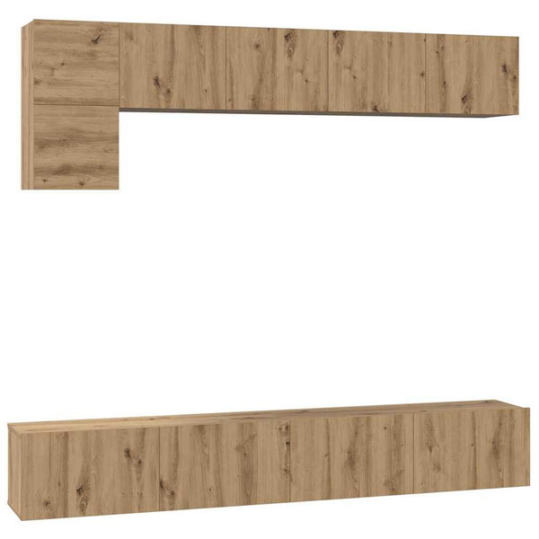 TV-tasosetti 5 pcs artesaani tammi 100 x 30 x 30 cm