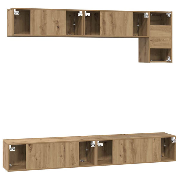 TV-tasosetti 5 pcs artesaani tammi 100 x 30 x 30 cm