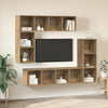 4 pcs Tekninen puu TV-tasosetti Artisan tammi
