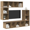 4 pcs Tekninen puu TV-tasosetti Artisan tammi
