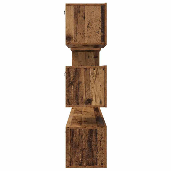 TV-tasosetti 6 pcs Vanha puu 30,5 x 30 x 90 cm Tekninen puu