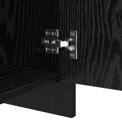 Sivupöydät 2 pcs Musta tammi 70 x 41 x 75 cm Tekninen puu