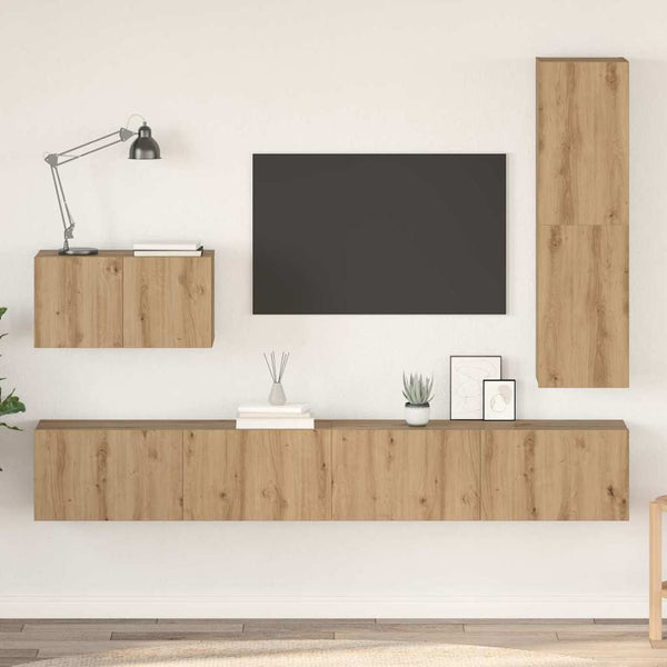 TV-tasosetti 4 kpl Artisan tammi Tekninen puu