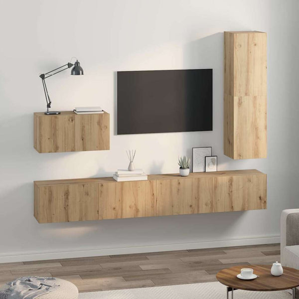 TV-tasosetti 4 kpl Artisan tammi Tekninen puu