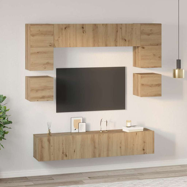 TV-tasosetti 8 kpl Artisan tammi Tekninen puu