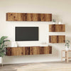 TV-tasosetti 8 pcs Vanha Puu 60 x 30 x 30 cm Tekninen puu