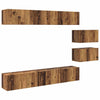 TV-tasosetti 8 pcs Vanha Puu 60 x 30 x 30 cm Tekninen puu