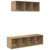 Artisan tammi TV-tasosetti 2 pcs Tekninen puu