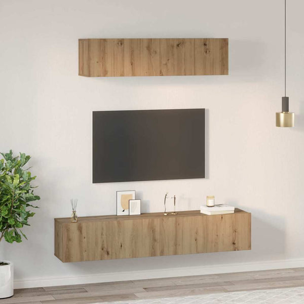 TV-tasosetti 4 kpl Artisan tammi Tekninen puu