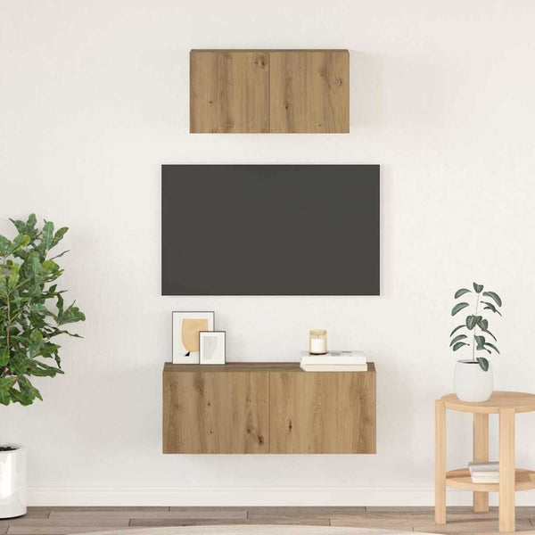 TV-tasosetti 2 pcs artesaani tammi Tekninen puu