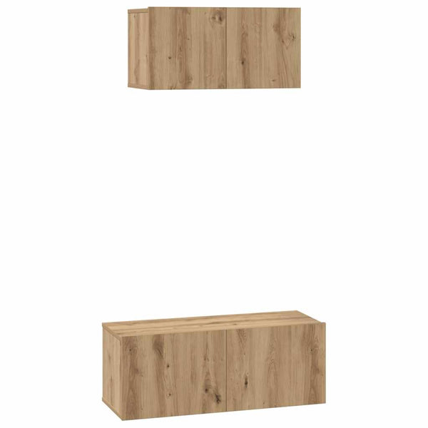 TV-tasosetti 2 pcs artesaani tammi Tekninen puu