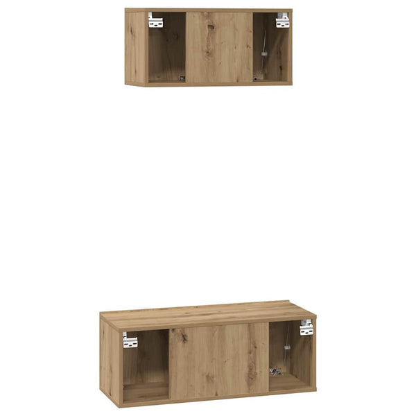 TV-tasosetti 2 pcs artesaani tammi Tekninen puu